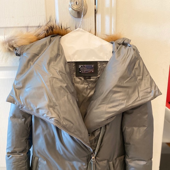 Mackage Down Fur Jacket Coat Gray Small - Picture 2 of 16